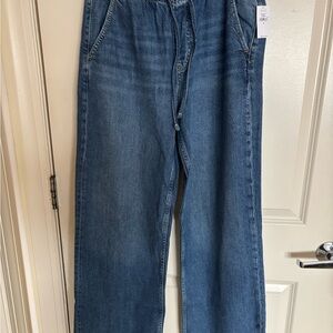 GAP Ultra Soft Denim Wide leg Jeans with Drawstring